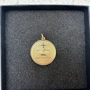 Qu’ bien, que demain charm solid 14k gold